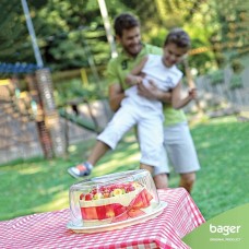 Поднос за торта с капак голям Bager 16 см / 201455