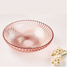 Фруктиера / купа стъкло SANTA Kaveh glass, розова / 30221