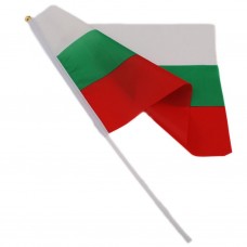 Знаме на България 30 х 45 cm дръжка-10 броя Знаме на България 30 х 45 cm дръжка-10 броя