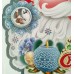 Дядо Коледа - коледна декорация от картон двулицева 40*53 cm / 38478