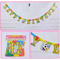 Парти артикул - банер с букви happy birthday / честит рожден ден / 4195