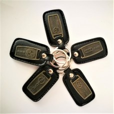 Ключодържател кожа с метална емблема марки автомобили / 9075 Ключодържател кожа с метална емблема марки автомобили / 9075